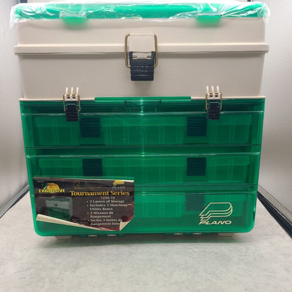 NOS Plano BILL DANCE Outdoors Bass Pro Shops Large TACKLE BOX Removable Boxes